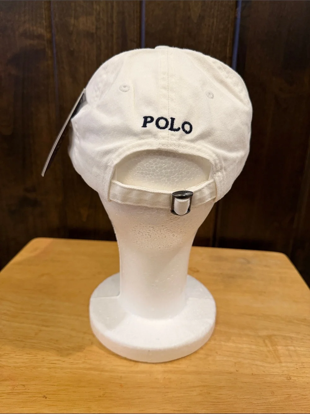Polo by Ralph Lauren White Cap with Navy Pony Logo
